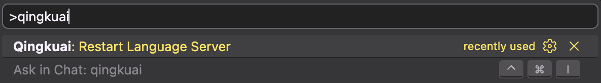 restart language service
